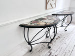 A Pair of Late 19th C Ashford Marble Pietra Dura Console Tables