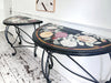 A Pair of Late 19th C Ashford Marble Pietra Dura Console Tables