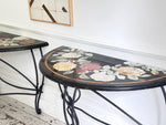 A Pair of Late 19th C Ashford Marble Pietra Dura Console Tables