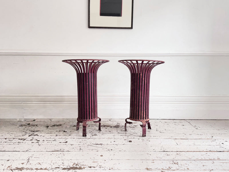 A Pair of Antique French Planters with Original Paint