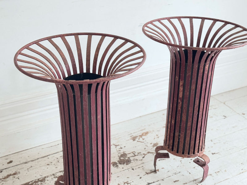 A Pair of Antique French Planters with Original Paint