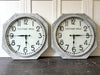 Two 1920's French Railway Clocks with Opal Glass Faces