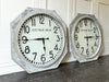 Two 1920's French Railway Clocks with Opal Glass Faces