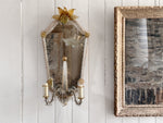 A Large Pair of Late 19th C Venetian Murano Mirror Appliques