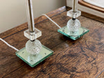 A Petite Pair of Art Deco Glass Table Lamps