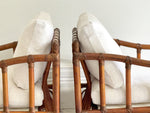 A Pair of 1960's French Bamboo Armchairs