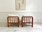 A Pair of 1960's French Bamboo Armchairs