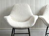 A Pair of 1950's Italian Armchairs with Faux Fur Upholstery