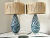 A Pair of Blue Murano Glass Table Lights