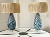 A Pair of Blue Murano Glass Table Lights