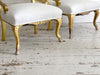 A Pair of Petite Regency Gilt Wood Armchairs