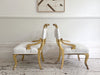 A Pair of Petite Regency Gilt Wood Armchairs