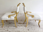 A Pair of Petite Regency Gilt Wood Armchairs