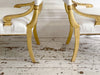 A Pair of Petite Regency Gilt Wood Armchairs
