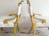 A Pair of Petite Regency Gilt Wood Armchairs