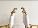 A Pair of Petite Regency Gilt Wood Armchairs