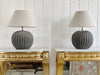 A Pair of Blackened Terracotta Table Lamps