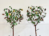 A Pair of Large 1930's Italian Polychrome Tole Lemon Trees