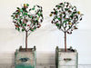 A Pair of Large 1930's Italian Polychrome Tole Lemon Trees