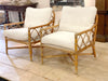 A Pair of 1960's French Bamboo and Rattan Armchairs