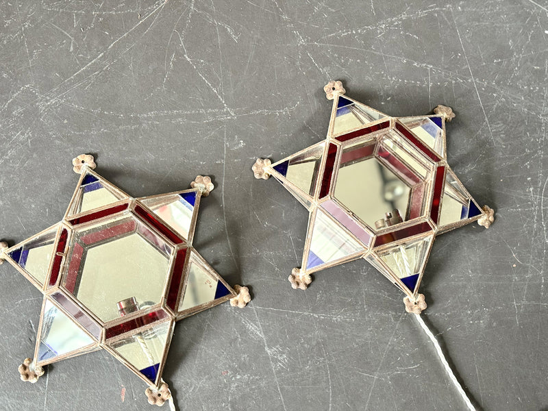 A Pair of 1950's Spanish Star Wall Lights
