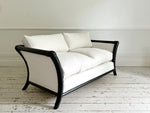 Matching Napoleon III Ebonised Sabre Legged Sofas - Two Seater