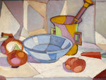 A Large Oil on Board Abstract Still Life by Alfréd Réth in Montparnasse Frame