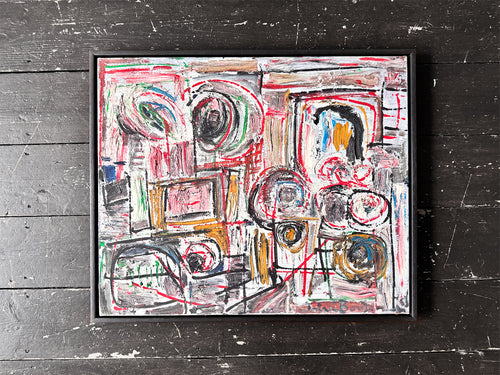 A 1960's Abstract Oil on Canvas by Patrick Bouchon