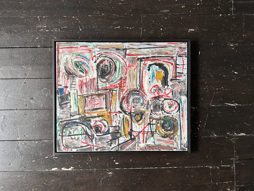 A 1960's Abstract Oil on Canvas by Patrick Bouchon