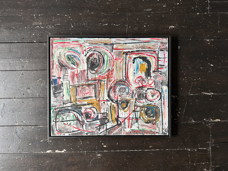 A 1960's Abstract Oil on Canvas by Patrick Bouchon