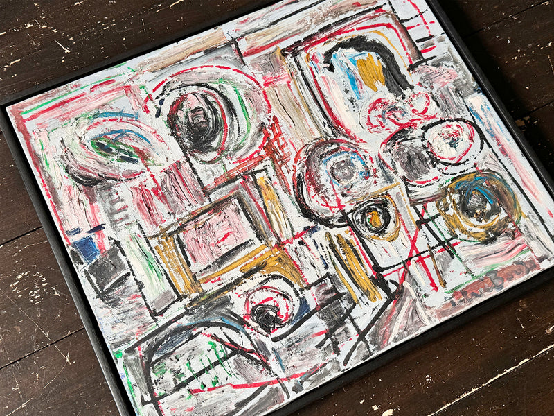 A 1960's Abstract Oil on Canvas by Patrick Bouchon