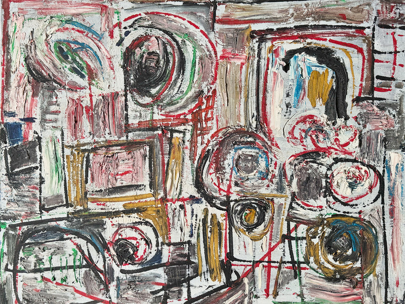 A 1960's Abstract Oil on Canvas by Patrick Bouchon