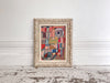 A 1950's French Abstract Oil on Board by Patrick Boudon in Antique Montparnasse Frame