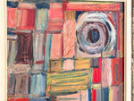 A 1950's French Abstract Oil on Board by Patrick Boudon in Antique Montparnasse Frame