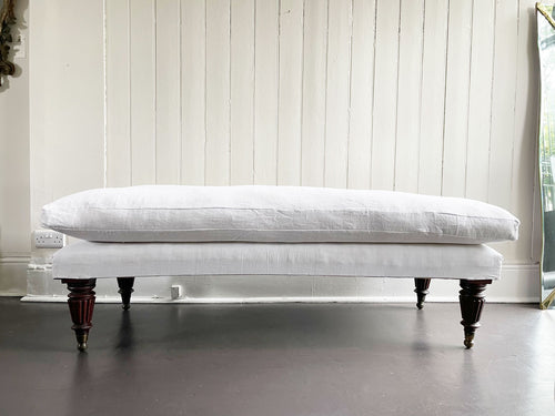 A Regency Ottoman with Beautifully Shaped Carved Mahogany Legs