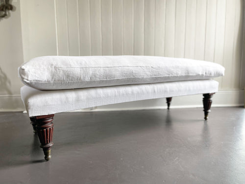 A Regency Ottoman with Beautifully Shaped Carved Mahogany Legs