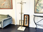 A 1960's Renato Zevi Brass Plated & Marble Coat Stand