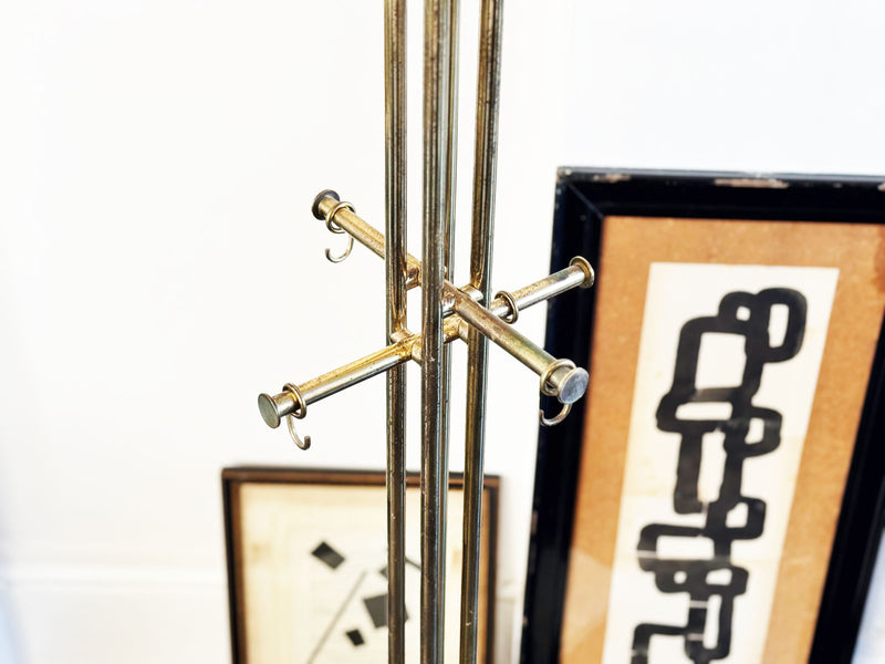 A 1960's Renato Zevi Brass Plated & Marble Coat Stand