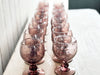 A Large Set of 1960's Biot Dark Pink Glasses & Bowl