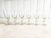 A Set of 6 Heavy French Etched 'Café' Glasses