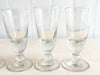 A Set of 6 Heavy French Etched 'Café' Glasses