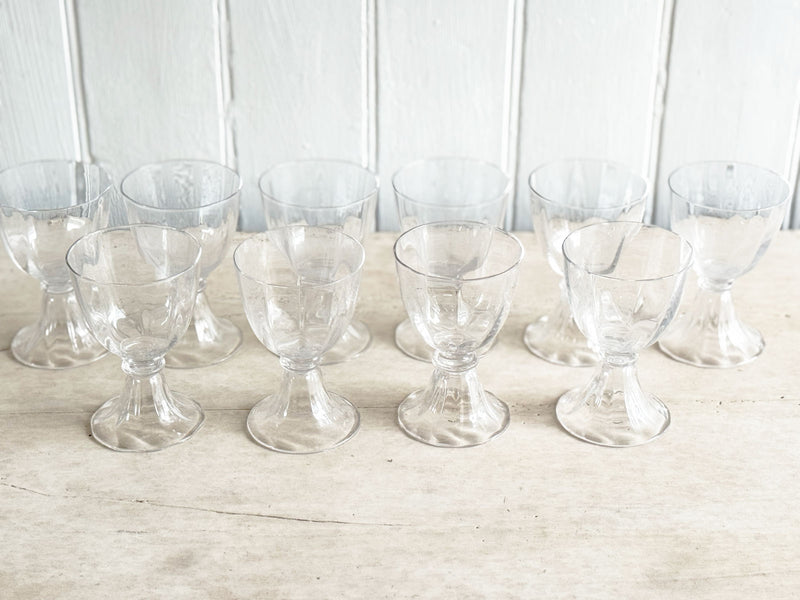 A Set of Antique French Baccarat Crystal Wine Glasses