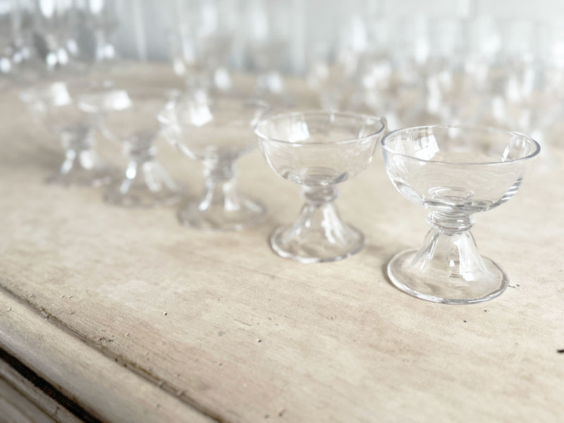 A Set of Antique French Baccarat Crystal Wine Glasses