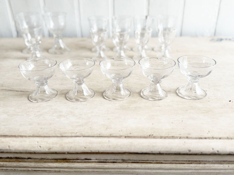 A Set of Antique French Baccarat Crystal Wine Glasses