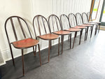 A Rare Set of 8 Original Art Deco Metal Dining Chairs by Robert Mallet-Stevens