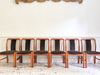 A Set of 6 1960's Danish Dining Chairs in Dark Brown Velvet by Boltinge