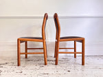 A Set of 6 1960's Danish Dining Chairs in Dark Brown Velvet by Boltinge