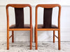 A Set of 6 1960's Danish Dining Chairs in Dark Brown Velvet by Boltinge