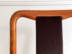 A Set of 6 1960's Danish Dining Chairs in Dark Brown Velvet by Boltinge