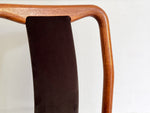 A Set of 6 1960's Danish Dining Chairs in Dark Brown Velvet by Boltinge